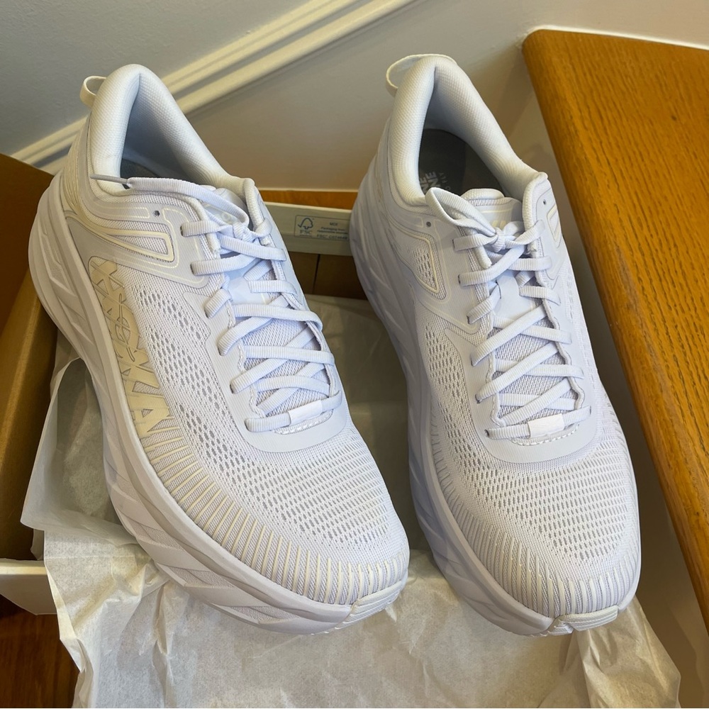 NWT Hoka Bondi 7 All White Hoka One One - Picture 13 of 15